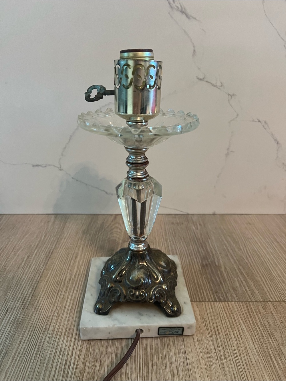Vintage Crystal Table Lamp